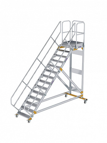 MUNK Günzburger Plattformtreppe 45 Grad, fahrbar - 14 Stufen / Stufenbreite: 0,80 m