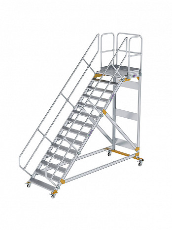MUNK Günzburger Plattformtreppe 45 Grad, fahrbar - 14 Stufen / Stufenbreite: 1,00 m