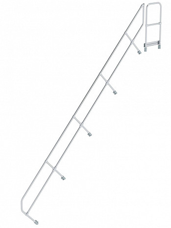 MUNK Günzburger zweiter Handlauf - passend für Treppe mit Plattform / 18 Stufen / Neigung: 45 Grad