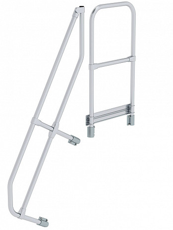 MUNK Günzburger zweiter Handlauf - passend für Treppe mit Plattform / 5 Stufen / Neigung: 60 Grad