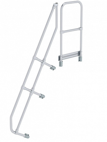 MUNK Günzburger zweiter Handlauf - passend für Treppe mit Plattform / 7 Stufen / Neigung: 60 Grad