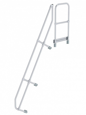 MUNK Günzburger zweiter Handlauf - passend für Treppe mit Plattform / 9 Stufen / Neigung: 60 Grad