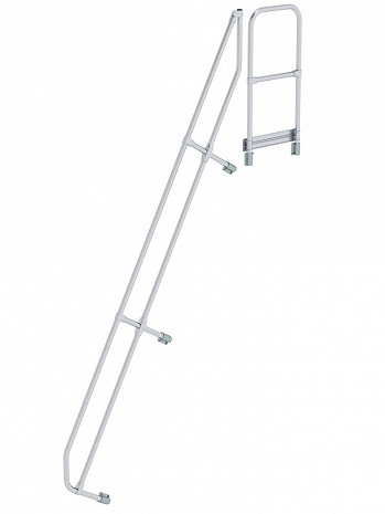 MUNK Günzburger zweiter Handlauf - passend für Treppe mit Plattform / 12 Stufen / Neigung: 60 Grad