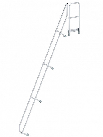 MUNK Günzburger zweiter Handlauf - passend für Treppe mit Plattform / 16 Stufen / Neigung: 60 Grad