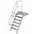 MUNK Günzburger Treppe 60 Grad mit Plattform & einseitigem Handlauf - 6 Stufen / Stufenbreite: 0,80 m