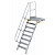 MUNK Günzburger Treppe 60 Grad mit Plattform & einseitigem Handlauf - 8 Stufen / Stufenbreite: 0,80 m