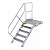 MUNK Günzburger Treppe 45 Grad mit Plattform & einseitigem Handlauf - 5 Stufen / Stufenbreite: 0,80 m