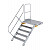 MUNK Günzburger Treppe 45 Grad mit Plattform & einseitigem Handlauf - 5 Stufen / Stufenbreite: 1,00 m