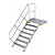 MUNK Günzburger Treppe 45 Grad mit Plattform & einseitigem Handlauf - 7 Stufen / Stufenbreite: 1,00 m