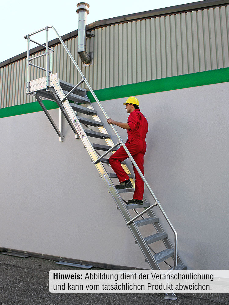 MUNK Günzburger Treppe 60 Grad mit Plattform & einseitigem