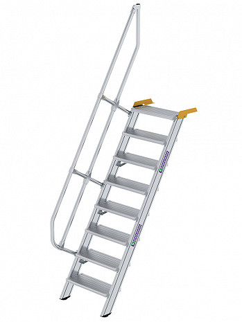 MUNK Günzburger Treppe 60 Grad mit einseitigem Handlauf - 8 Stufen / Stufenbreite: 0,60 m