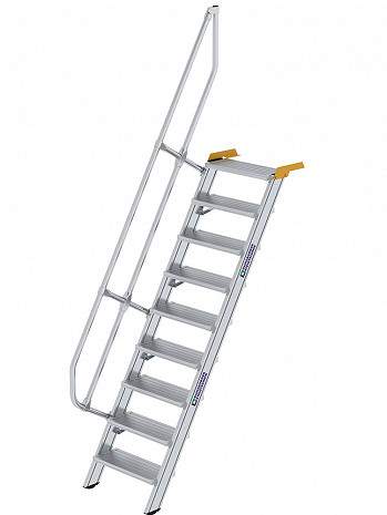 MUNK Günzburger Treppe 60 Grad mit einseitigem Handlauf - 9 Stufen / Stufenbreite: 0,60 m