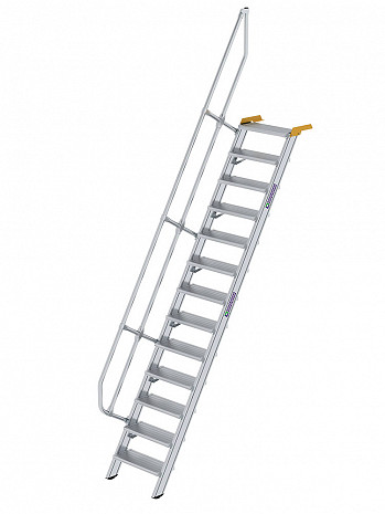 MUNK Günzburger Treppe 60 Grad mit einseitigem Handlauf - 13 Stufen / Stufenbreite: 0,60 m