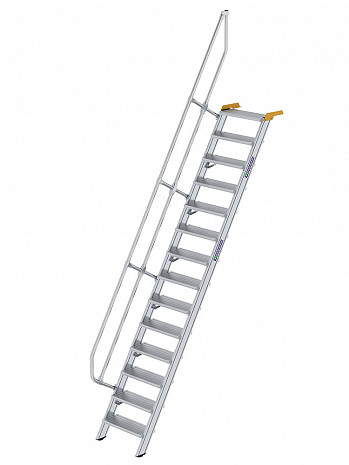MUNK Günzburger Treppe 60 Grad mit einseitigem Handlauf - 14 Stufen / Stufenbreite: 0,60 m