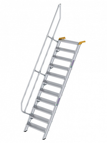 MUNK Günzburger Treppe 60 Grad mit einseitigem Handlauf - 11 Stufen / Stufenbreite: 0,80 m