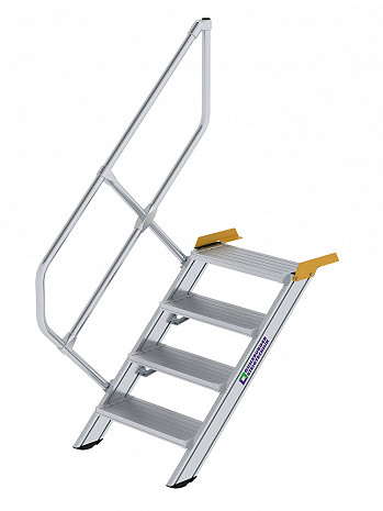 MUNK Günzburger Treppe 45 Grad mit einseitigem Handlauf - 4 Stufen / Stufenbreite: 0,60 m