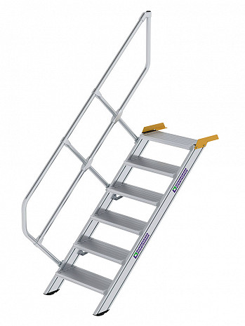 MUNK Günzburger Treppe 45 Grad mit einseitigem Handlauf - 6 Stufen / Stufenbreite: 0,60 m