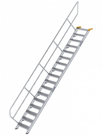 MUNK Günzburger Treppe 45 Grad mit einseitigem Handlauf - 17 Stufen / Stufenbreite: 0,60 m