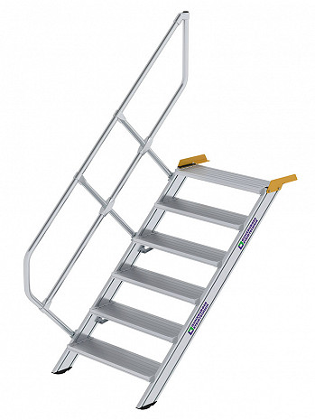 MUNK Günzburger Treppe 45 Grad mit einseitigem Handlauf - 6 Stufen / Stufenbreite: 0,80 m