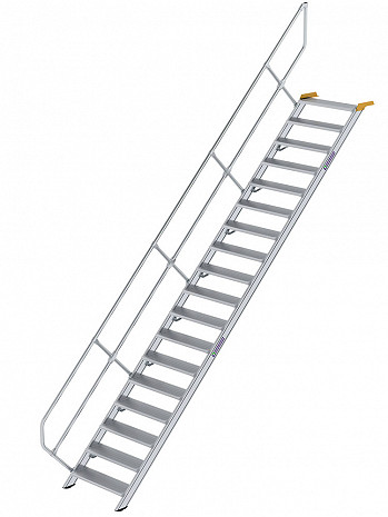 MUNK Günzburger Treppe 45 Grad mit einseitigem Handlauf - 18 Stufen / Stufenbreite: 0,80 m