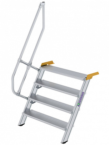 MUNK Günzburger Treppe 60 Grad mit einseitigem Handlauf - 4 Stufen / Stufenbreite: 1,00 m