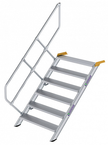 MUNK Günzburger Treppe 45 Grad mit einseitigem Handlauf - 6 Stufen / Stufenbreite: 1,00 m