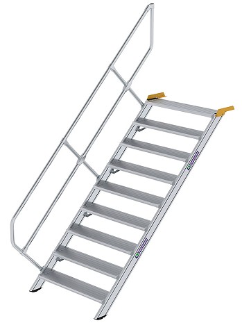 MUNK Günzburger Treppe 45 Grad mit einseitigem Handlauf - 9 Stufen / Stufenbreite: 1,00 m