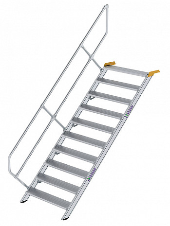 MUNK Günzburger Treppe 45 Grad mit einseitigem Handlauf - 10 Stufen / Stufenbreite: 1,00 m