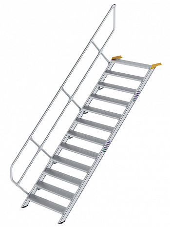 MUNK Günzburger Treppe 45 Grad mit einseitigem Handlauf - 12 Stufen / Stufenbreite: 1,00 m