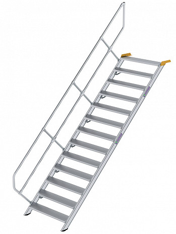 MUNK Günzburger Treppe 45 Grad mit einseitigem Handlauf - 13 Stufen / Stufenbreite: 1,00 m
