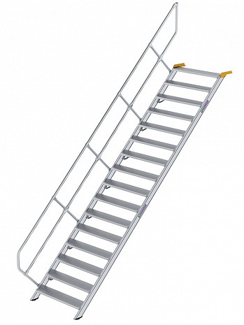 MUNK Günzburger Treppe 45 Grad mit einseitigem Handlauf - 16 Stufen / Stufenbreite: 1,00 m