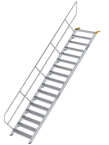 MUNK Günzburger Treppe 45 Grad mit einseitigem Handlauf - 17 Stufen / Stufenbreite: 1,00 m