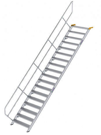 MUNK Günzburger Treppe 45 Grad mit einseitigem Handlauf - 18 Stufen / Stufenbreite: 1,00 m
