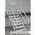 MUNK Günzburger Treppe 45 Grad mit einseitigem Handlauf - 4 Stufen / Stufenbreite: 1,00 m