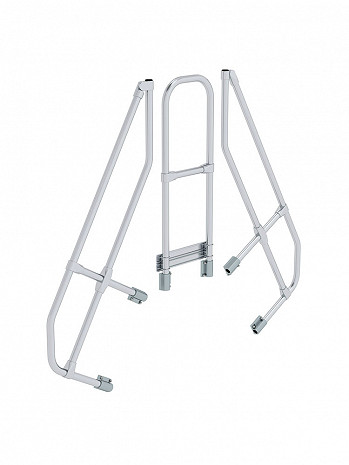 MUNK Günzburger zweiter Handlauf - passend für Überstieg mit 4 Stufen / Neigung: 60 Grad