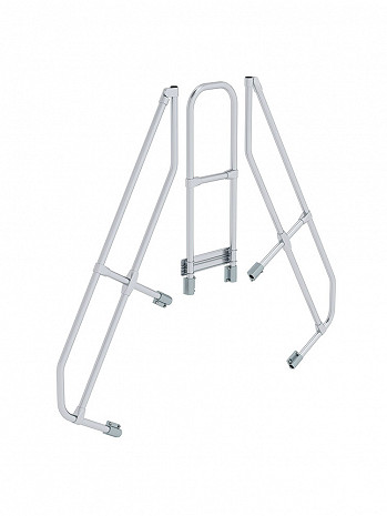 MUNK Günzburger zweiter Handlauf - passend für Überstieg mit 5 Stufen / Neigung: 60 Grad