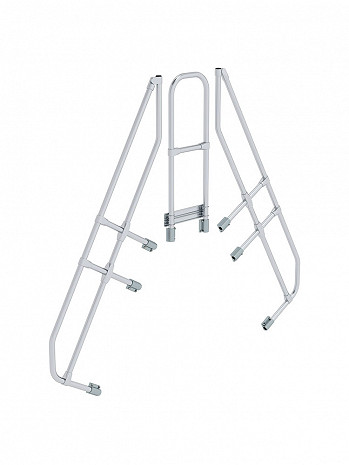 MUNK Günzburger zweiter Handlauf - passend für Überstieg mit 6 Stufen / Neigung: 60 Grad