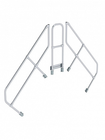 MUNK Günzburger zweiter Handlauf - passend für Überstieg mit 5 Stufen / Neigung: 45 Grad