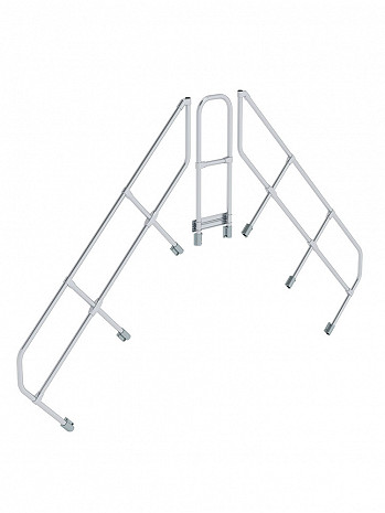 MUNK Günzburger zweiter Handlauf - passend für Überstieg mit 7 Stufen / Neigung: 45 Grad