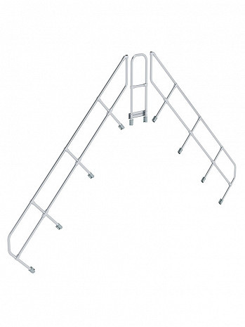 MUNK Günzburger zweiter Handlauf - passend für Überstieg mit 11 Stufen / Neigung: 45 Grad