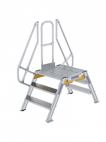 MUNK Günzburger Überstieg 60 Grad mit einseitigem Handlauf - 2x3 Stufen / Stufenbreite: 0,80 m