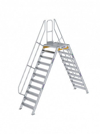 MUNK Günzburger Überstieg 60 Grad mit einseitigem Handlauf - 2x11 Stufen / Stufenbreite: 0,80 m