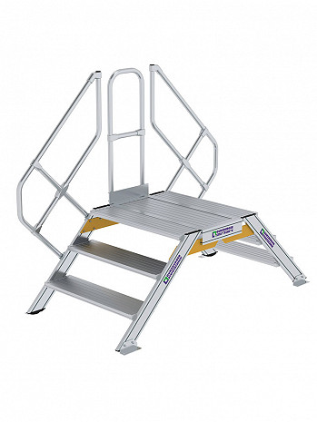 MUNK Günzburger Überstieg 45 Grad mit einseitigem Handlauf - 2x3 Stufen / Stufenbreite: 1,00 m