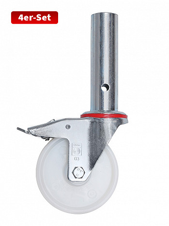 HYMER Fahrrollensatz: Lenkrollen Ø 125 mm - 4er-Set