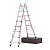 HYMER 4-teilige Teleskopleiter mit Klappauslegern - 4x5 Sprossen