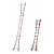 HYMER 4-teilige Teleskopleiter mit Klappauslegern - 4x5 Sprossen