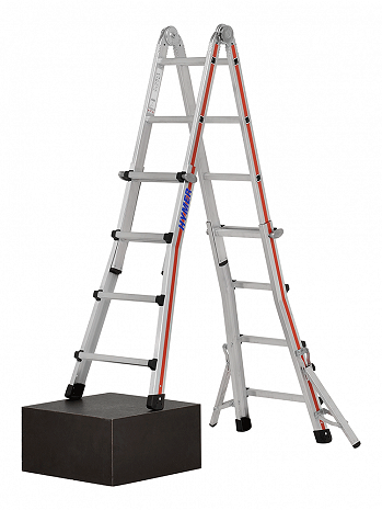 HYMER Teleskopleiter TELESTEP mit Auslegern - 4x4 Sprossen