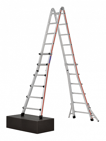 HYMER Teleskopleiter TELESTEP mit Auslegern - 4x6 Sprossen