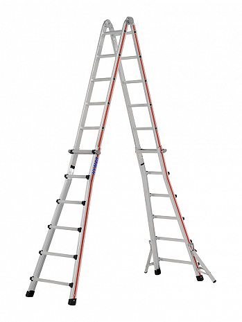 HYMER Teleskopleiter TELESTEP mit Auslegern - 4x6 Sprossen