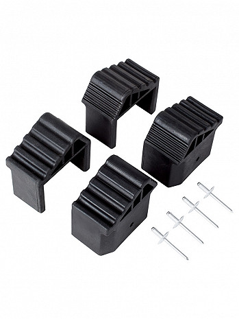 Hailo Fuß-Set (4 Stück), Farbe: schwarz